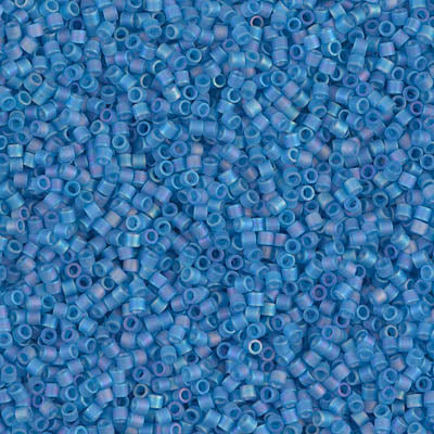 Miyuki Delica 8/0 Seed Beads - DBS862 - Matte Tr Capri Blue AB