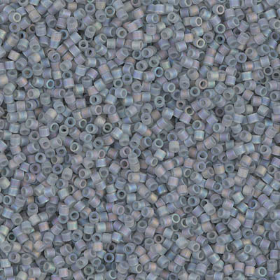 Miyuki Delica 8/0 Seed Beads - DBS863 - Matte TR Gray AB
