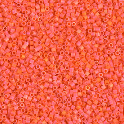 Miyuki Delica 8/0 Seed Beads - DBS872 - Matte Op Orange AB