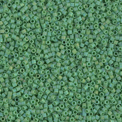 Miyuki Delica 8/0 Seed Beads - DBS877 - Matte Op Green AB