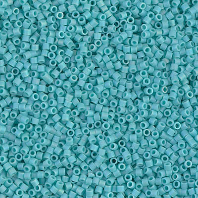 Miyuki Delica 8/0 Seed Beads - DBS878 - Matte Op Turquoise Green AB