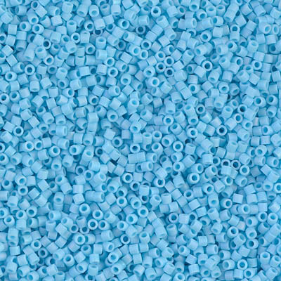 Miyuki Delica 8/0 Seed Beads - DBS879 - Matte Op Turquoise Blue AB