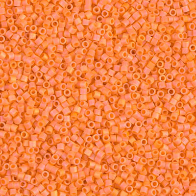 Miyuki Delica 8/0 Seed Beads - DBS1593 - Matte Op Mandarin AB