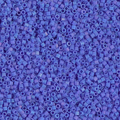 Miyuki Delica 8/0 Seed Beads - DBS1597 - Matte Op Cyan Blue AB