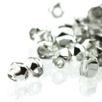 True2 Fire Polish 2mm Round Bead - FPR0200030-27001-49 - Crystal Labrador - 50 Gram Package