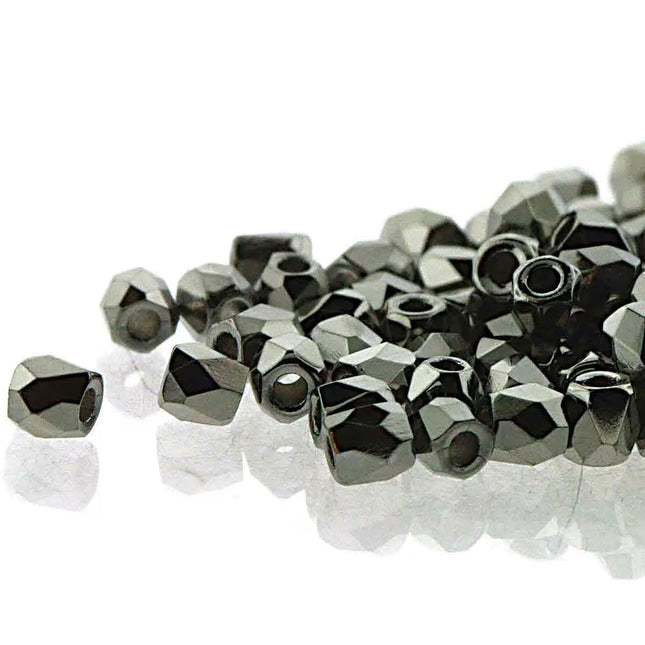 True2 Fire Polish 2mm Round Bead - FPR0200030-27400-44 - Crystal Full Chrome - 50 Bead Package
