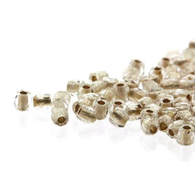True2 Fire Polish 2mm Round Bead - FPR0200030-68106-36 - Crystal Bronze Lined - 50 Bead Package