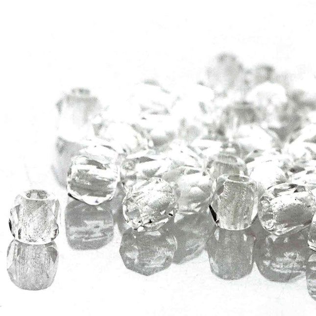 True2 Fire Polish 2mm Round Bead - FPR0200030-25 - Crystal - 50 Bead Package