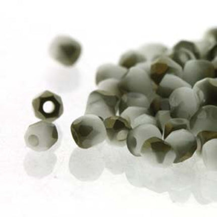 True2 Fire Polish 2mm Round Bead - FPR0203000-22671-18 - Chalk White Valentinite Matte - 50 Gram Package