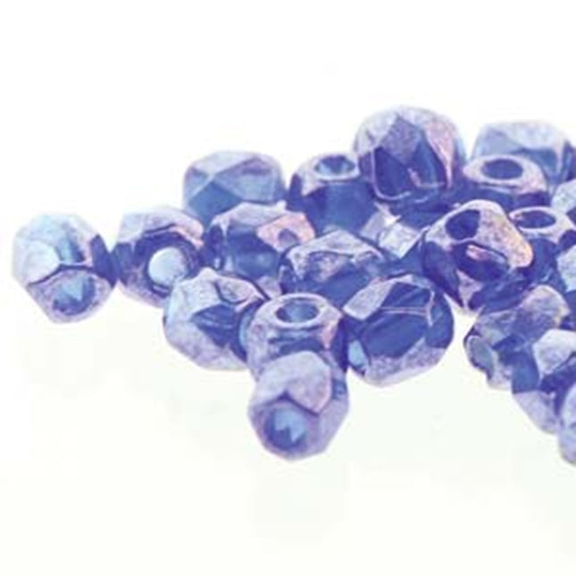 True2 Fire Polish 2mm Round Bead - FPR0230090-14400-23 - Cobalt Luster - 50 Bead Package