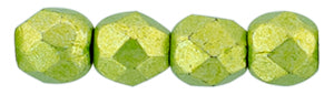 3mm Fire Polish Round - FPR03-0061-118C - Metallic Chartreuse - 50 Bead Package