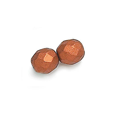3mm Fire Polish Round - FPR03-0176-114 - Matte Copper - 50 Bead Package
