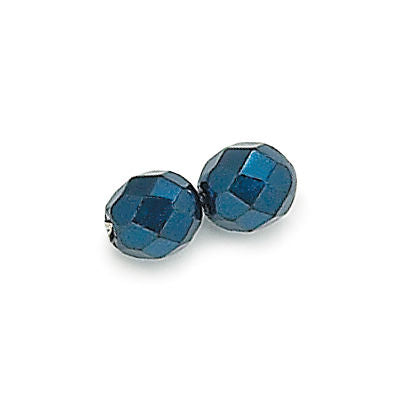 3mm Fire Polish Round - FPR03-0467-136 - Montana Pearl - 50 Bead Package