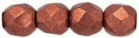 3mm Fire Polish Round - FPR03-06B02-188C - Saturated Metallic Valiant Poppy - 50 Bead Package