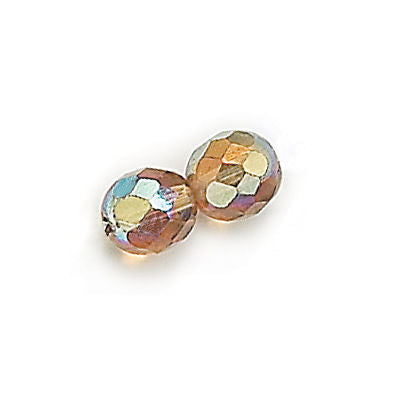 3mm Fire Polish Round - FPR03-1022AB-201 - Smoke Topaz AB - 50 Bead Package