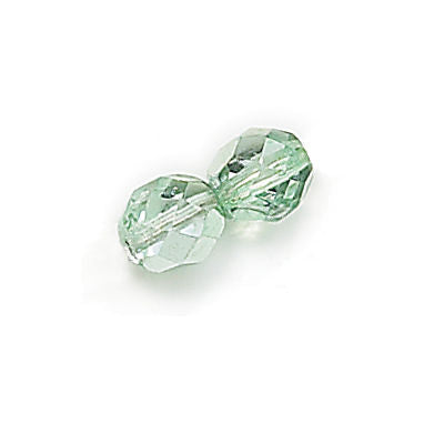 3mm Fire Polish Round - FPR03-14257-56 - Two Tone Crystal Mint - 50 Bead Package