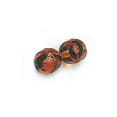 3mm Fire Polish Round - FPR03-18036-221 - Tortoise Shell - 50 Bead Package
