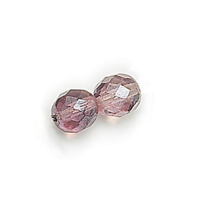 3mm Fire Polish Round - FPR03-71122-12 - Amethyst Shimmer - 50 Bead Package