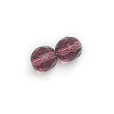 3mm Fire Polish Round - FPR03-2006-59 - Dark Amethyst - 50 Bead Package