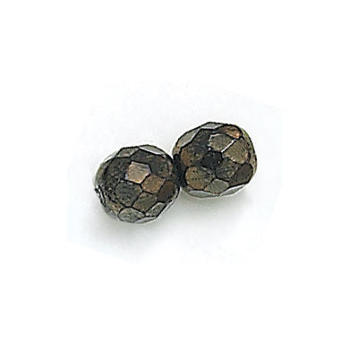 3mm Fire Polish Round - FPR03-21415-30 - Brown Iris - 50 Bead Package
