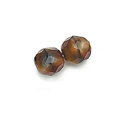 3mm Fire Polish Round - FPR03-26117-218 - Tiger Eye - 50 Bead Package
