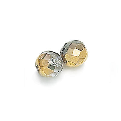 3mm Fire Polish Round - FPR03-26201-51 - Crystal Aurum - 50 Bead Package
