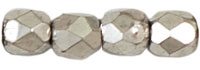 3mm Fire Polish Round - FPR03-27000-194 - Silver - 50 Bead Package
