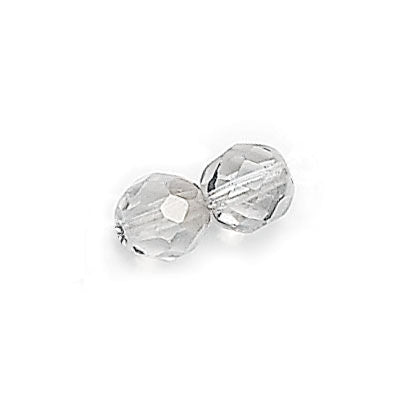 3mm Fire Polish Round - FPR03-27001-57 - Crystal Silver - 50 Bead Package