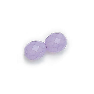 3mm Fire Polish Round - FPR03-37225-121 - Milky Lilac - 50 Bead Package