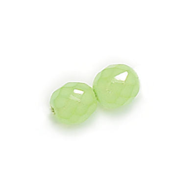 3mm Fire Polish Round - FPS/37525/3 - Milky Mint - 50 Bead Package