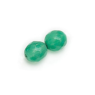 3mm Fire Polish Round - FPR03-37585-128 - Milky Teal - 50 Bead Package