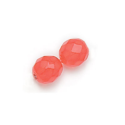 3mm Fire Polish Round - FPR03-37895-126 - Milky Red - 50 Bead Package