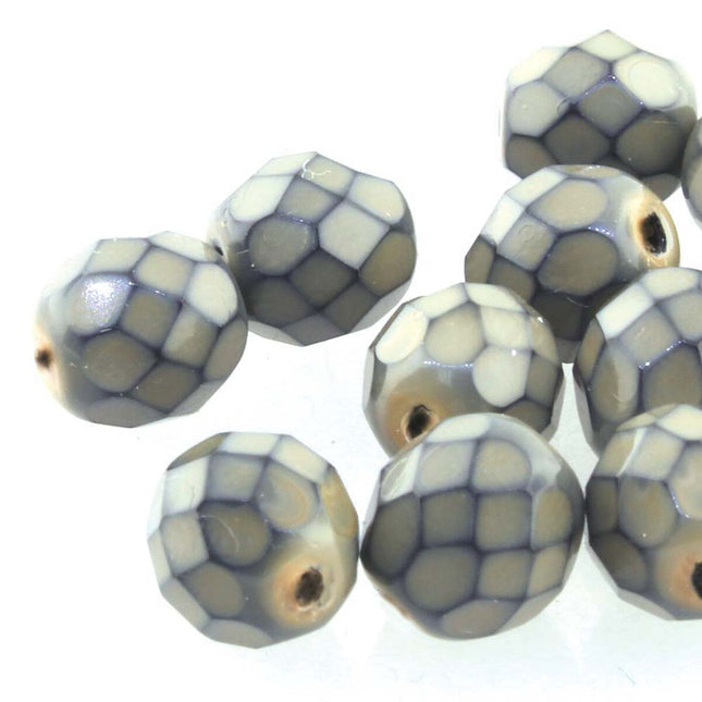 3mm Fire Polish Round - FPR03-39077 - Snake Sand - 50 Bead Package