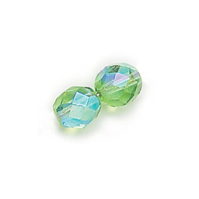 3mm Fire Polish Round - FPR03-5040AB-154 - Peridot AB - 50 Bead Package