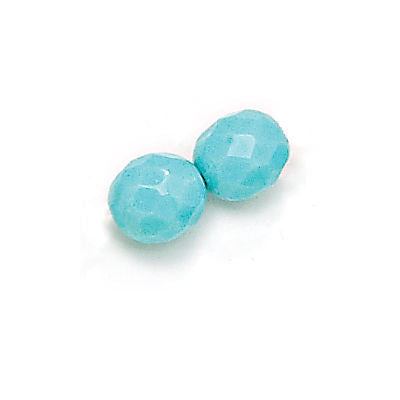 3mm Fire Polish Round - FPR03-6302-225 - Turquoise Opaque - 50 Bead Package