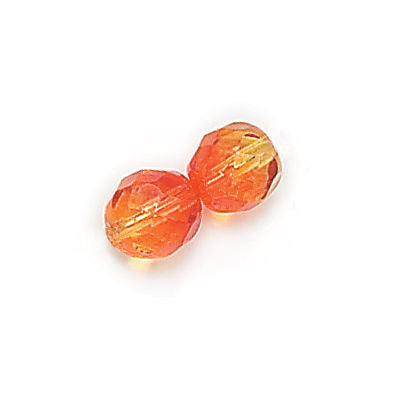 3mm Fire Polish Round - FPR03-64815-67 - Fire Opal - 50 Bead Package
