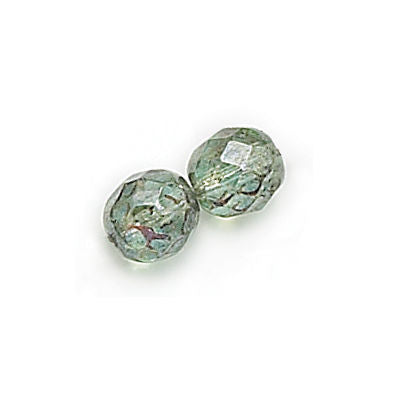 3mm Fire Polish Round - FPR03-65431-107 - Lumi Green - 50 Bead Package