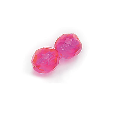 3mm Fire Polish Round - FPR03-67733-71 - Fuchsia - 50 Bead Package