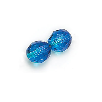 3mm Fire Polish Round - FPR03-69003-229 - Two-Tone Aqua Capri - 50 Bead Package