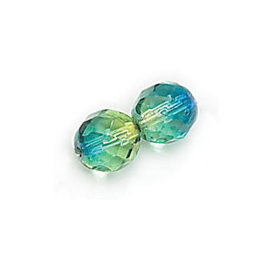 3mm Fire Polish Round - FPR03-69010-228 - Two Tone Olive Capri - 50 Bead Package