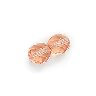 3mm Fire Polish Round - FPR03-7013-152 - Peach - 50 Bead Package