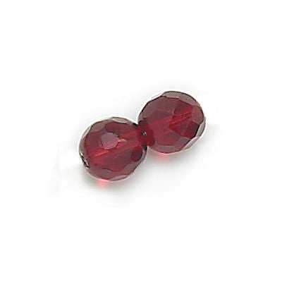 3mm Fire Polish Round - FPR03-9010-75 - Light Garnet - 50 Bead Package