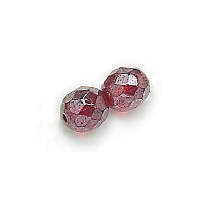 3mm Fire Polish Round - FPR03-9010144-76 - Light Garnet Shimmer - 50 Bead Package