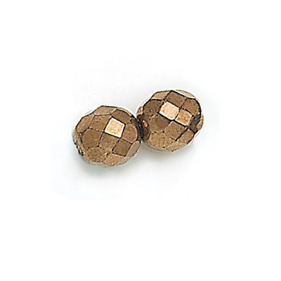 3mm Fire Polish Round - FPR03-90215-26 - Light Bronze - 50 Bead Package