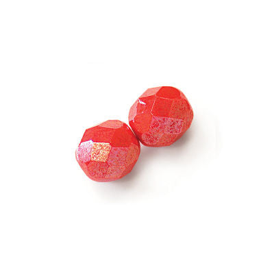 3mm Fire Polish Round - FPR03-9319144-45 - Coral Shimmer - 50 Bead Package