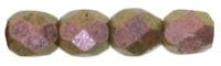 3mm Fire Polish Round - FPR03-94100-164 - Polychrome Copper Rose - 50 Bead Package