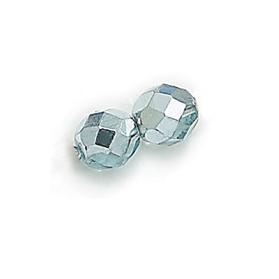 3mm Fire Polish Round - FPR03-97333-199 - Sky Metallic Ice - 50 Bead Package
