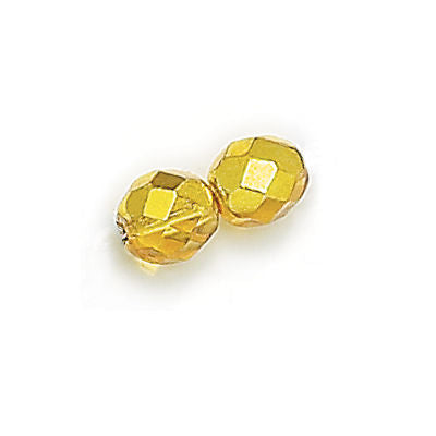 3mm Fire Polish Round - FPR03-97385-38 - Citron Metallic Ice - 50 Bead Package