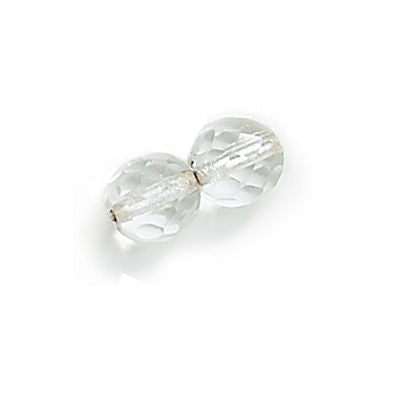 3mm Fire Polish Round - FPR03-CSL-58 - Crystal Silver-Lined - 50 Bead Package