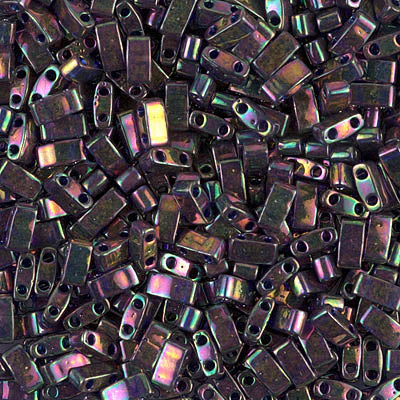 Miyuki Half Tila Beads - HTL-1893 - Plum Gold Luster